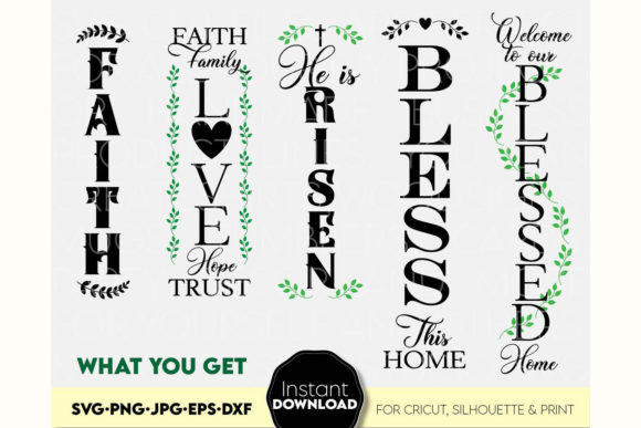 Bless This Home Christian Welcome Sign: Graphics & Crafts