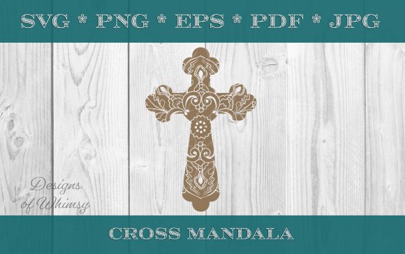 Christian Cross Mandala Graphics Review for Crafts