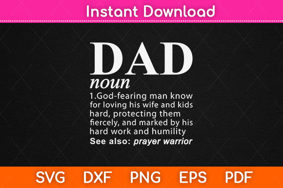 Christian Dad Definition Graphics & Crafts for Fathers Day Branding