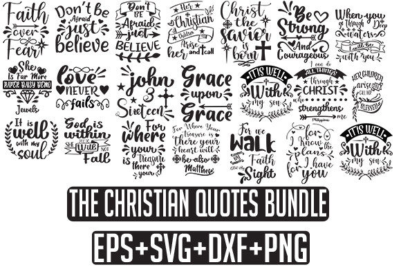 Christian SVG Bundle 20 Designs for Graphics and Crafts