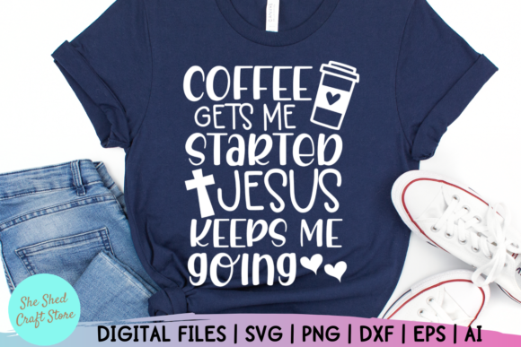 Coffee and Jesus Christian Quote: Brand Designer Review for Crafts