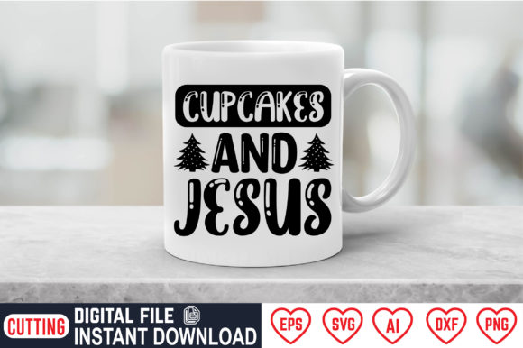 Cupcake and Jesus Graphics for Crafts