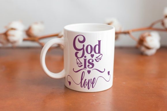 God is Love Christian Quotes Graphics for Crafts