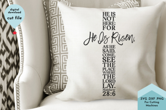 He is Risen: A Christian Easter Graphics Asset for Crafts