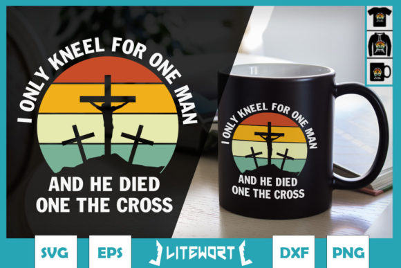 I Only Kneel for One Man Jesus Cross: Graphics for Crafts Review