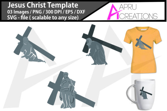Jesus Christ Silhouette Template: Graphics & Illustrations for Publishers
