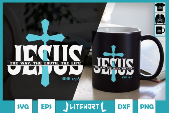 Jesus the Way the Truth the Life Cross for Crafts
